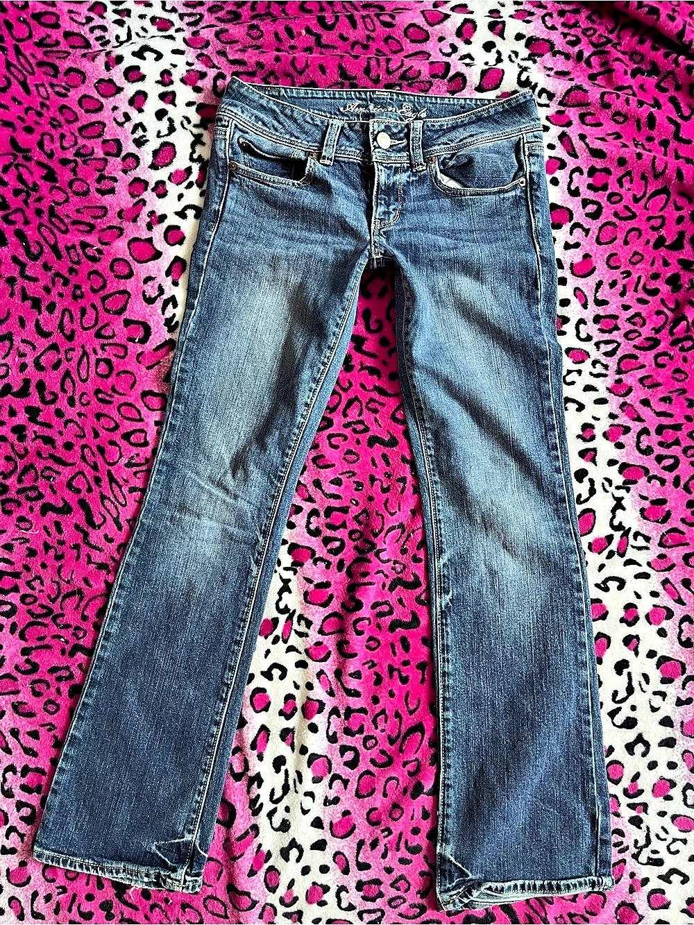 American Eagle Stretch Boot Cut Jeans Blue Waist 6